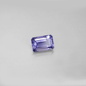 0.55캐럿 천연 바이올렛 블루 아이올라이트, 에메랄드 컷, 5.9×4.1 mm, VS