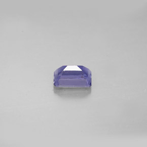 0.55캐럿 천연 바이올렛 블루 아이올라이트, 에메랄드 컷, 5.9×4.1 mm, VS