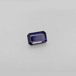 0.41캐럿 천연 바이올렛 블루 아이올라이트, 에메랄드 컷, 6×3.9 mm, VS