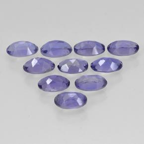 2.03캐럿 천연 바이올렛 블루 아이올라이트 보석, 타원형 컷, 5×3.1 mm, VS