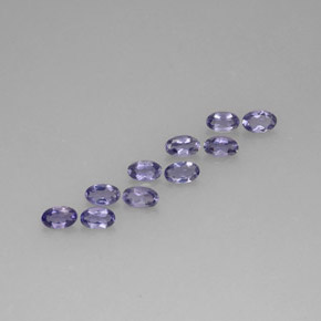 캐럿 천연 바이올렛 블루 아이올라이트 보석, 타원형 컷, 5.1×2.9 mm, VS