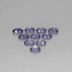 캐럿 천연 바이올렛 블루 아이올라이트 보석, 타원형 컷, 4.8×3 mm, VS
