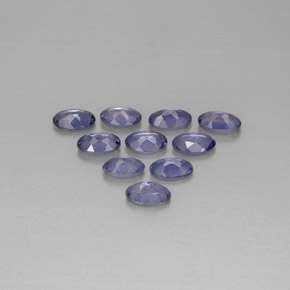 캐럿 천연 바이올렛 블루 아이올라이트 보석, 타원형 컷, 5.1×3.2 mm, VS