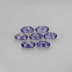 캐럿 천연 바이올렛 블루 아이올라이트 보석, 타원형 컷, 4.6×3 mm, VS