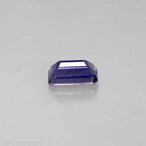 0.39캐럿 천연 바이올렛 블루 아이올라이트, 에메랄드 컷, 5.8×3.4 mm, VVS-VS