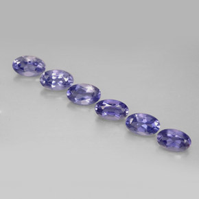 캐럿 천연 바이올렛 블루 아이올라이트 보석, 투명한, 5×3 mm, 투명/반투명