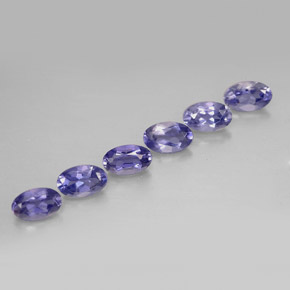 캐럿 천연 바이올렛 블루 아이올라이트 보석, 투명한, 5×3 mm, 투명/반투명