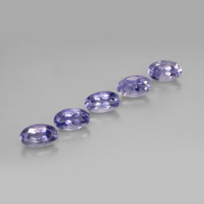 캐럿 천연 바이올렛 블루 아이올라이트 보석, 타원형 컷, VS