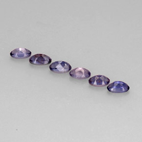 캐럿 천연 바이올렛 블루 아이올라이트 보석, 타원형 컷, 5×3.1 mm, VS