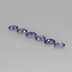 캐럿 천연 바이올렛 블루 아이올라이트 보석, 타원형 컷, 5.1×3.2 mm, VS