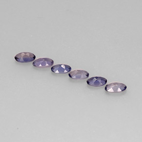캐럿 천연 바이올렛 블루 아이올라이트 보석, 타원형 컷, 4.8×2.9 mm, VS