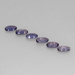 캐럿 천연 바이올렛 블루 아이올라이트 보석, 타원형 컷, 5×3.2 mm, VS