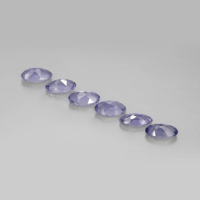 캐럿 천연 바이올렛 블루 아이올라이트 보석, 타원형 컷, 5×3.1 mm, VS