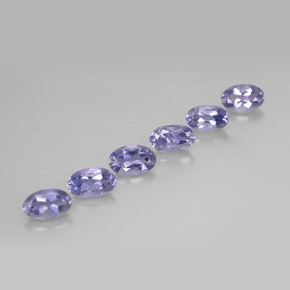 캐럿 천연 바이올렛 블루 아이올라이트 보석, 타원형 컷, VS