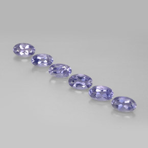 캐럿 천연 바이올렛 블루 아이올라이트 보석, 타원형 컷, VS