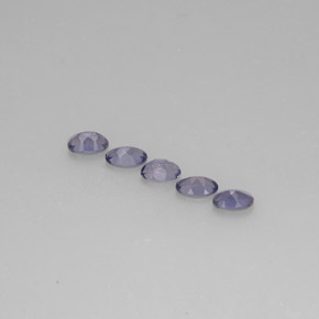 캐럿 천연 바이올렛 블루 아이올라이트 보석, 타원형 컷, 5.1×3.2 mm, VS