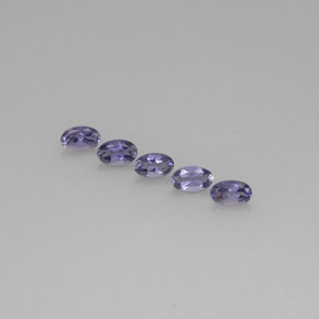 캐럿 천연 바이올렛 블루 아이올라이트 보석, 타원형 컷, 5.1×3 mm, VS