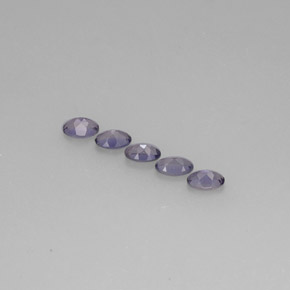 캐럿 천연 바이올렛 블루 아이올라이트 보석, 타원형 컷, 5.1×3 mm, VS