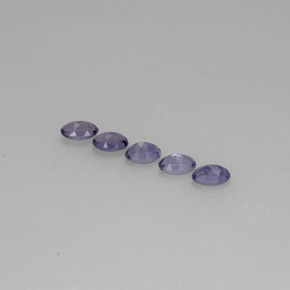 캐럿 천연 바이올렛 블루 아이올라이트 보석, 타원형 컷, 5×3.1 mm, VS