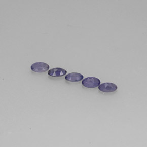 캐럿 천연 바이올렛 블루 아이올라이트 보석, 타원형 컷, 5.1×3.2 mm, VS