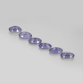 캐럿 천연 바이올렛 블루 아이올라이트 보석, 타원형 컷, 5.1×3.2 mm, VS