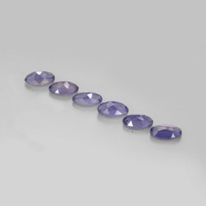 캐럿 천연 바이올렛 블루 아이올라이트 보석, 타원형 컷, 5×3.1 mm, VS
