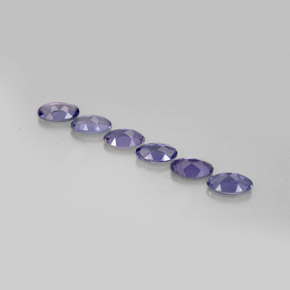 캐럿 천연 바이올렛 블루 아이올라이트 보석, 타원형 컷, 4.8×3 mm, VS
