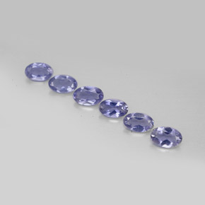 캐럿 천연 바이올렛 블루 아이올라이트 보석, 타원형 컷, 5×3.2 mm, VS