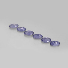 캐럿 천연 바이올렛 블루 아이올라이트 보석, 타원형 컷, 5×3.2 mm, VS