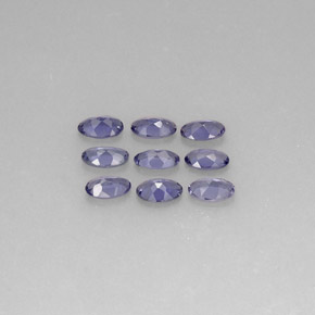 캐럿 천연 바이올렛 블루 아이올라이트 보석, 타원형 컷, 4.8×3 mm, VS