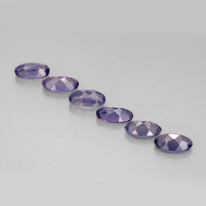 캐럿 천연 바이올렛 블루 아이올라이트 보석, 타원형 컷, 4.9×3 mm, VS
