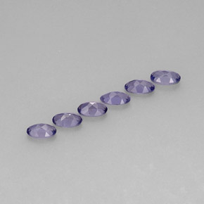 캐럿 천연 바이올렛 블루 아이올라이트 보석, 타원형 컷, 5×3.1 mm, VS