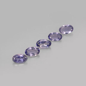 캐럿 천연 바이올렛 블루 아이올라이트 보석, 타원형 컷, 5.2×3.3 mm, VS