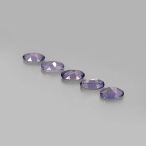 캐럿 천연 바이올렛 블루 아이올라이트 보석, 타원형 컷, 5.2×3.3 mm, VS