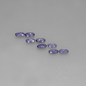 캐럿 천연 바이올렛 블루 아이올라이트 보석, 타원형 컷, 5×3.1 mm, VS