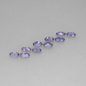 1.93캐럿 천연 바이올렛 블루 아이올라이트 보석, 타원형 컷, 5×3.2 mm, VS