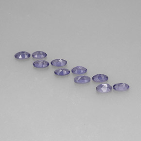 캐럿 천연 바이올렛 블루 아이올라이트 보석, 타원형 컷, 5.1×3 mm, VS