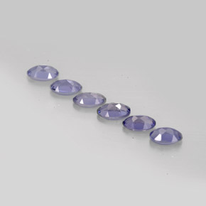 캐럿 천연 바이올렛 블루 아이올라이트 보석, 타원형 컷, 4.9×3.1 mm, VS