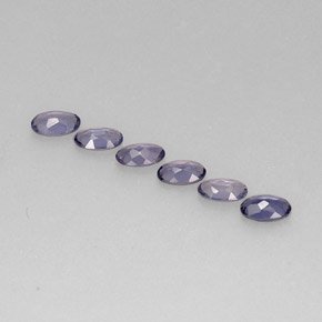 캐럿 천연 바이올렛 블루 아이올라이트 보석, 타원형 컷, 5.1×3.2 mm, VS
