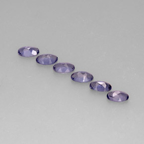 캐럿 천연 바이올렛 블루 아이올라이트 보석, 타원형 컷, 5×3.1 mm, VS