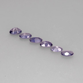 캐럿 천연 바이올렛 블루 아이올라이트 보석, 타원형 컷, 5×3.2 mm, VS