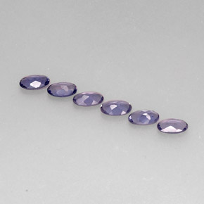 캐럿 천연 바이올렛 블루 아이올라이트 보석, 타원형 컷, 5×3.1 mm, VS
