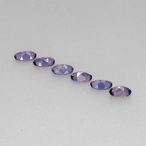 캐럿 천연 바이올렛 블루 아이올라이트 보석, 타원형 컷, 4.8×3 mm, VS