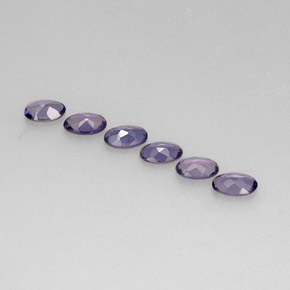 캐럿 천연 바이올렛 블루 아이올라이트 보석, 타원형 컷, 5.1×3.1 mm, VS