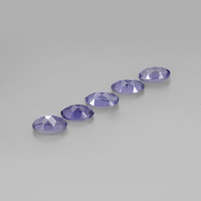 캐럿 천연 바이올렛 블루 아이올라이트 보석, 타원형 컷, 5.2×3.3 mm, VS
