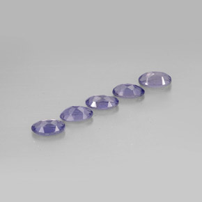 캐럿 천연 바이올렛 블루 아이올라이트 보석, 타원형 컷, 5×3.1 mm, VS