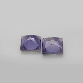 캐럿 천연 바이올렛 블루 아이올라이트 보석, 스퀘어, 7.1×7.1 mm, VS
