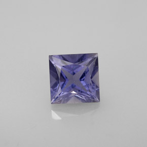 1.11캐럿 천연 바이올렛 블루 아이올라이트, 스퀘어, 6.2×6.1 mm, VS