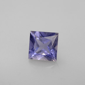 1.11캐럿 천연 바이올렛 블루 아이올라이트, 스퀘어, 6.2×6.1 mm, VS