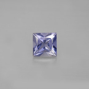 0.88캐럿 천연 바이올렛 블루 아이올라이트, 스퀘어, 5.9×5.9 mm, VS